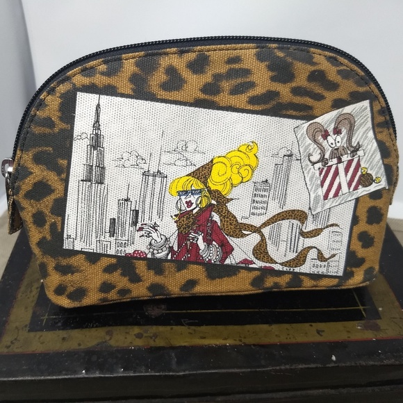 CHICO'S "JACKIE" CANVAS TRAVEL COSMETIC CASE - Picture 1 of 6